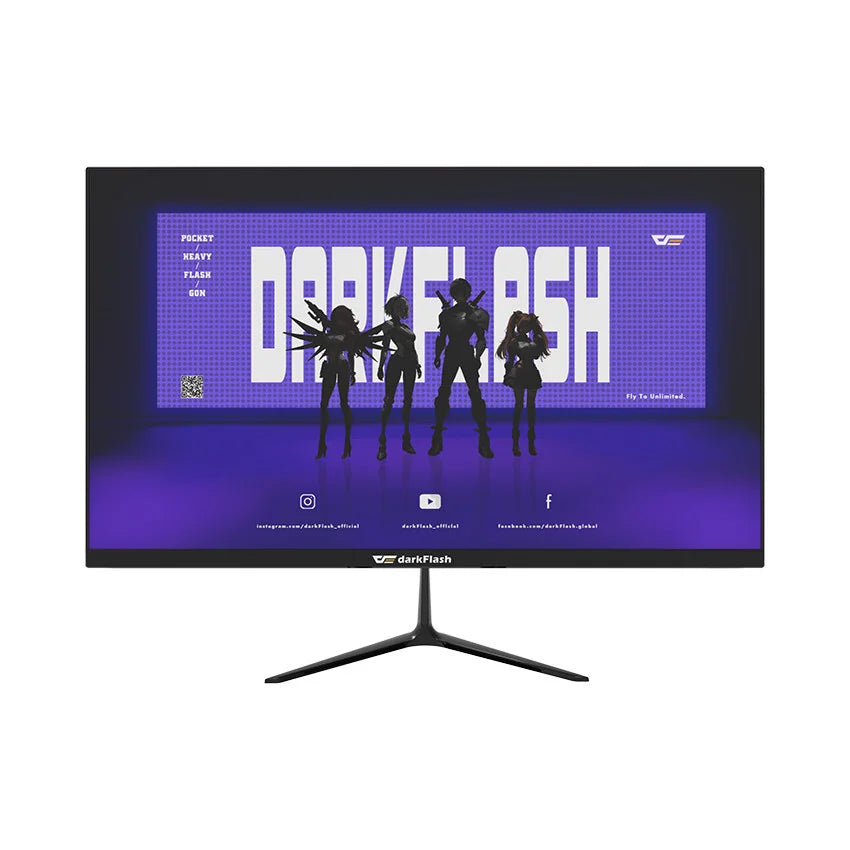 Darkflash G243FW 24″ IPS, FHD 100Hz Gaming Monitor/Office Monitor, Clear Vision Processor, Eye Care Technology, CDC Dimming Technology, Built-In HDMI & VGA Port Monitor