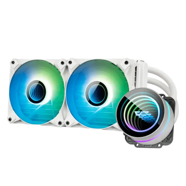 Darkflash Twister DX240 V2.6 Liquid CPU Cooler – WHITE