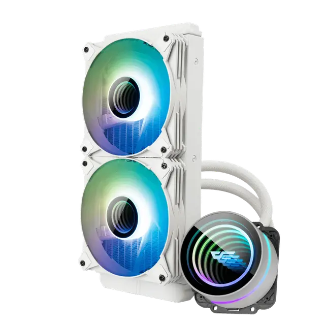 Darkflash Twister DX240 V2.6 Liquid CPU Cooler – WHITE