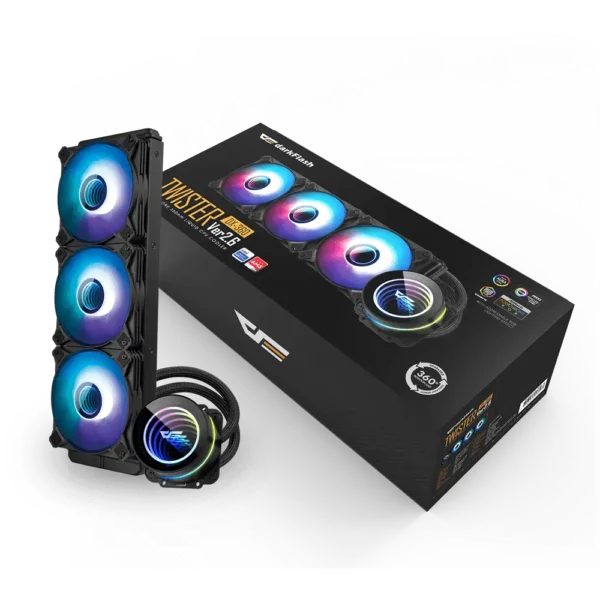 Darkflash Twister DX360 V2.6 Liquid CPU Cooler – BLACK