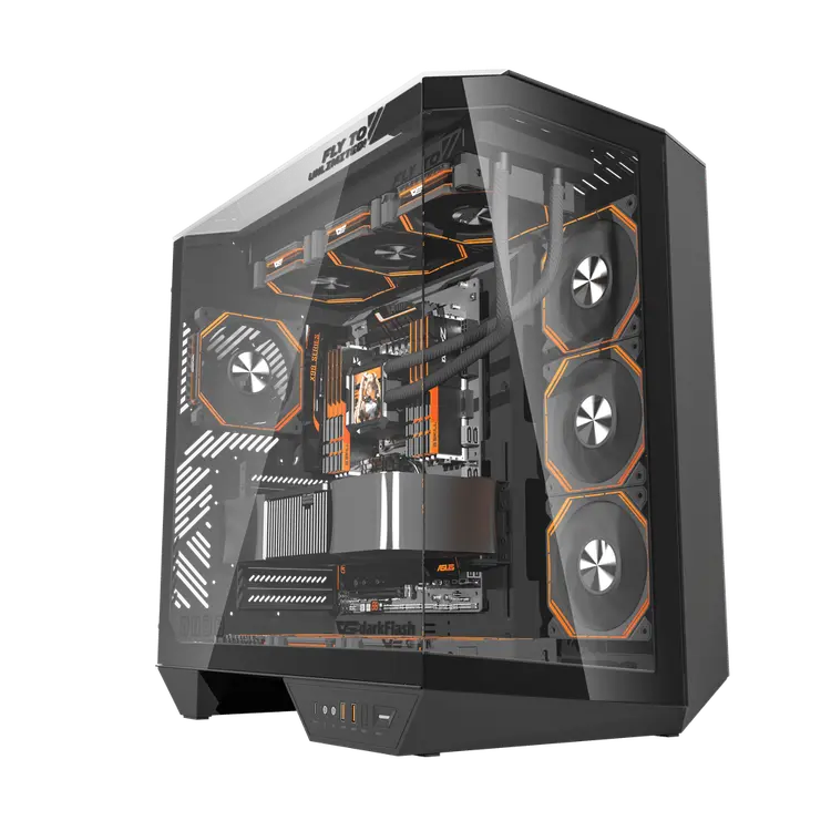 DarkFlash DY470 ATX PC Case BLACK With 4 ARGB Fans inf 34