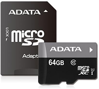 ADATA Premier 64GB microSDHC/SDXC UHS-I U1 Class 10 Memory Card with Adapter