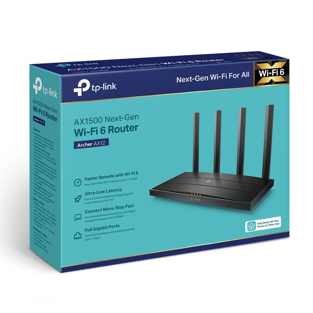 TP-Link Archer AX12 AX1500 Wi-Fi 6 Router | Tplink ARCHER AX12
