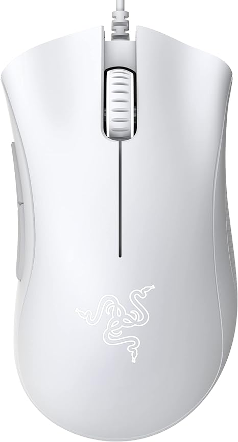 Razer DeathAdder Essential Gaming Mouse - 5 Programmable Buttons, Mercury White | RZ01-03850200-R3M1