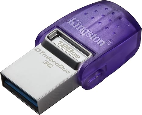 Kingston DataTraveler microDuo 128GB USB-C & USB-A Flash Drive | DTDUO3CG3/128GB