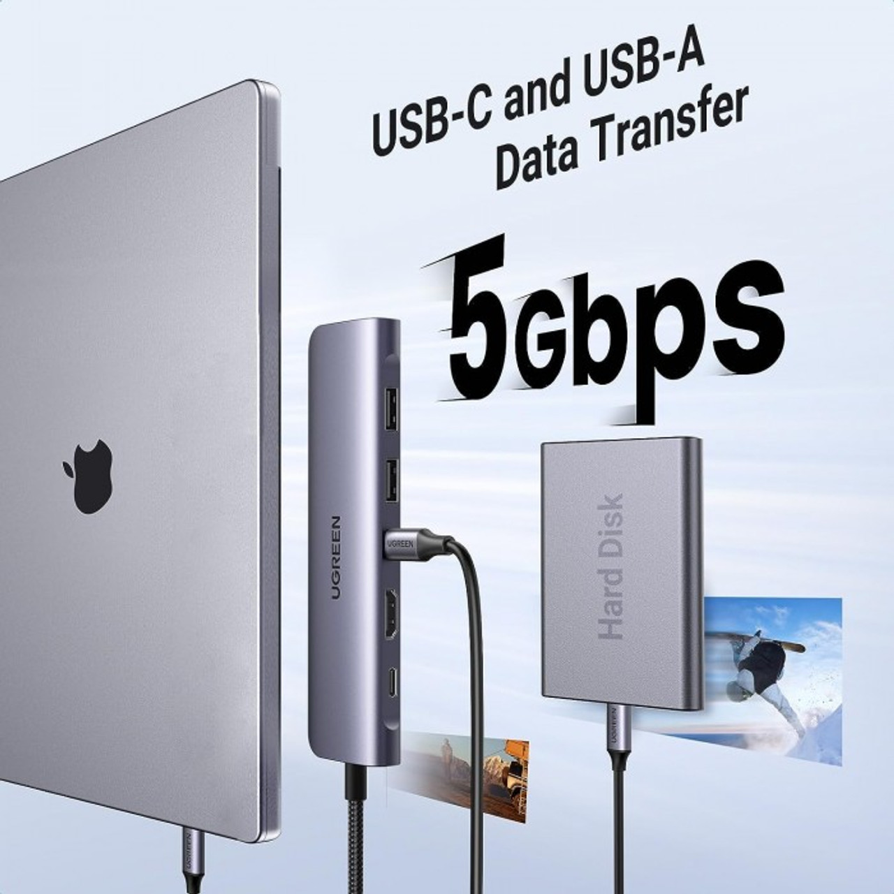 UGREEN 7-in-1 USB-C HUB Docking Station Adapter - CM195 | 15214