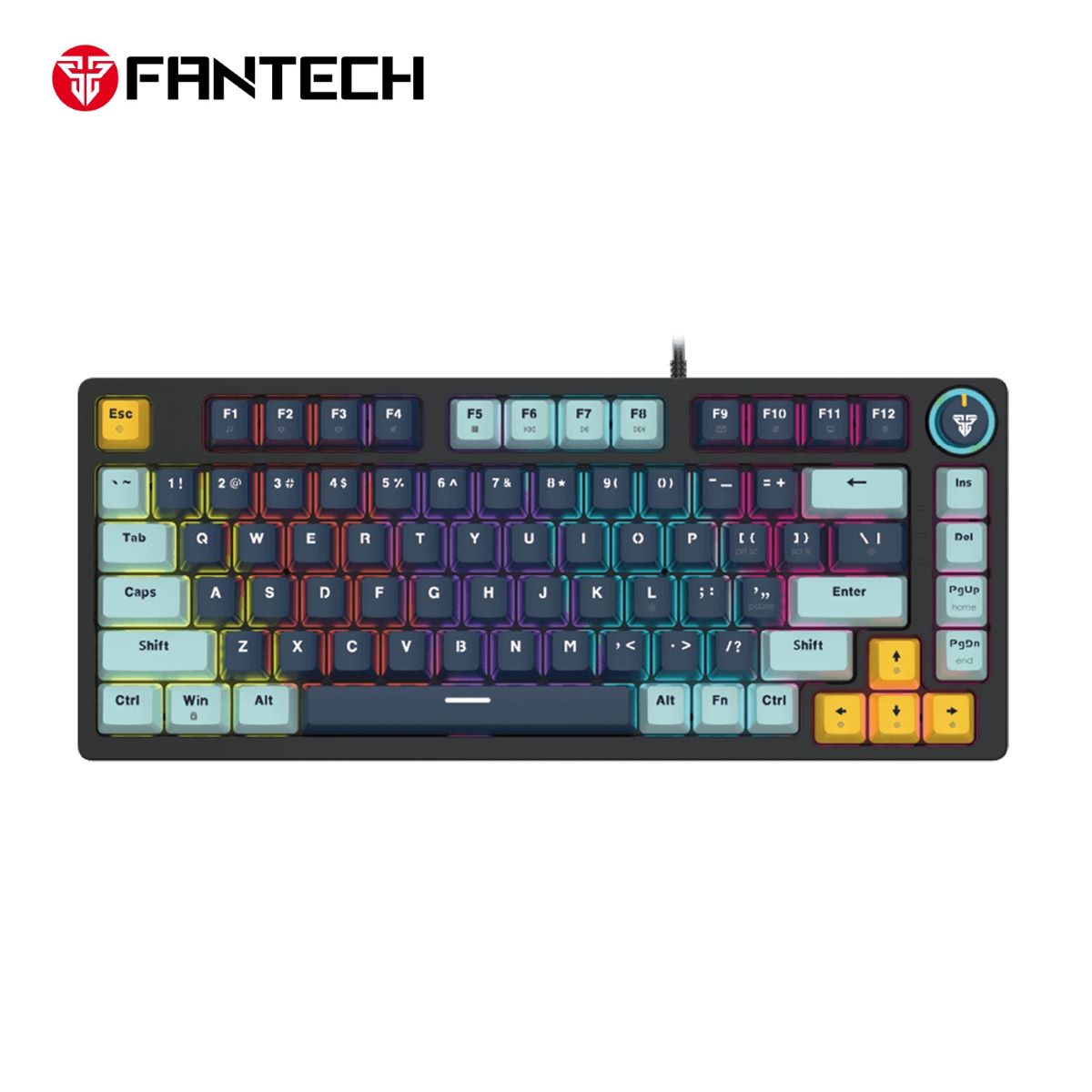 Fantech MIZU Edition MK875V2 - ATOM81, Pro Wired Mechanical Keyboard with RGB Lighting NAVY BLUE