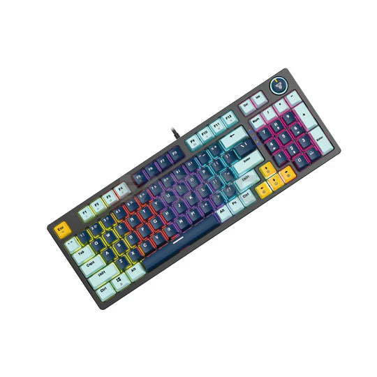 Fantech MIZU Edition MK890V2 - ATOM96, Pro Wired Mechanical Keyboard with RGB Lighting Navy Blue