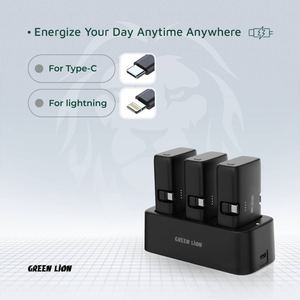 Green Lion 3 In 1 Power Bank Station