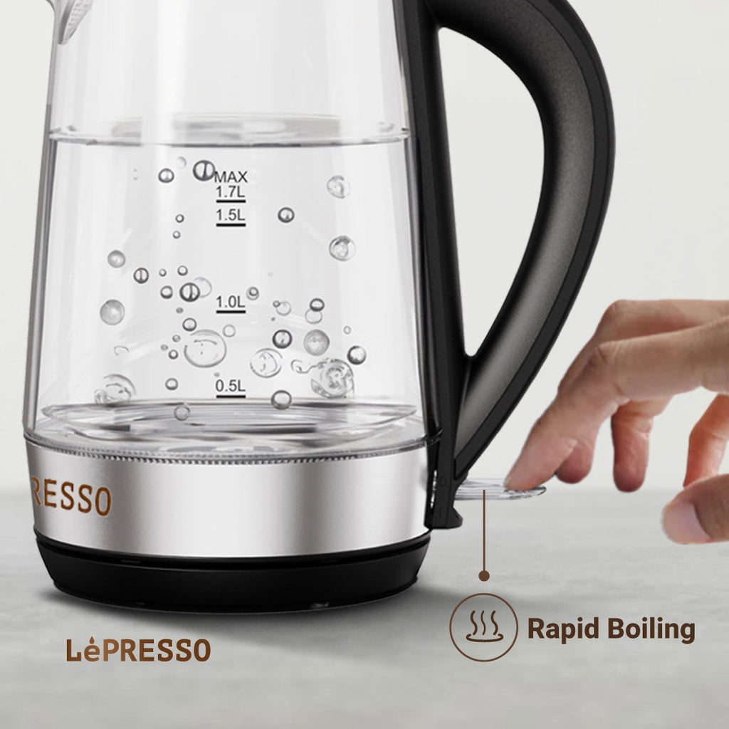 LePresso 360 Transparent Quick-Boil Glass Kettle |