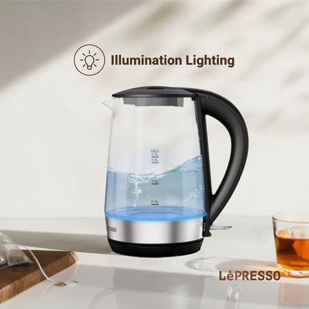 LePresso 360 Transparent Quick-Boil Glass Kettle |