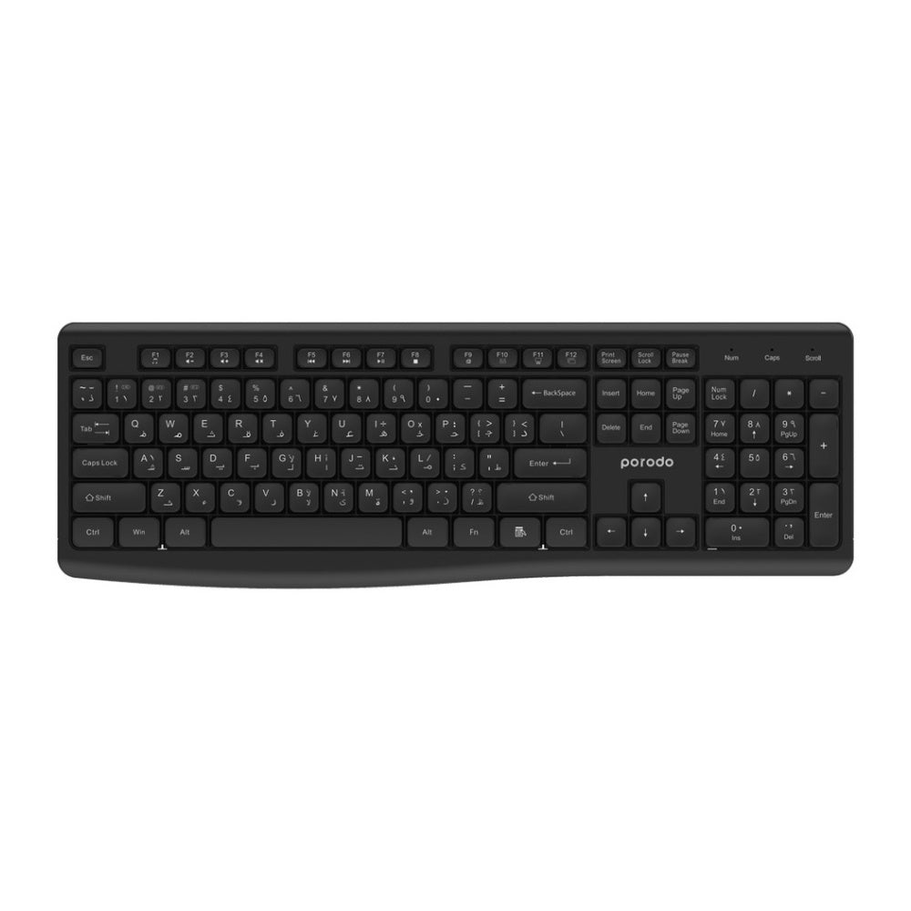 Porodo Wireless Keyboard with Mouse Set