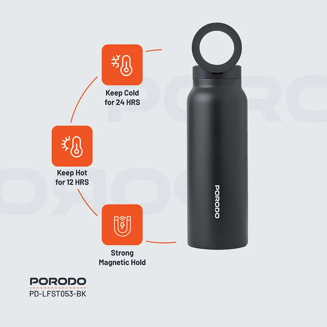 Porodo Lifestyle Magnetic Mount Water Bottle