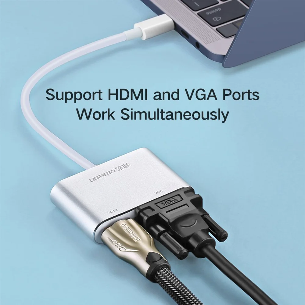 UGREEN USB-C to 4k HDMI + VGA Converter | 30843