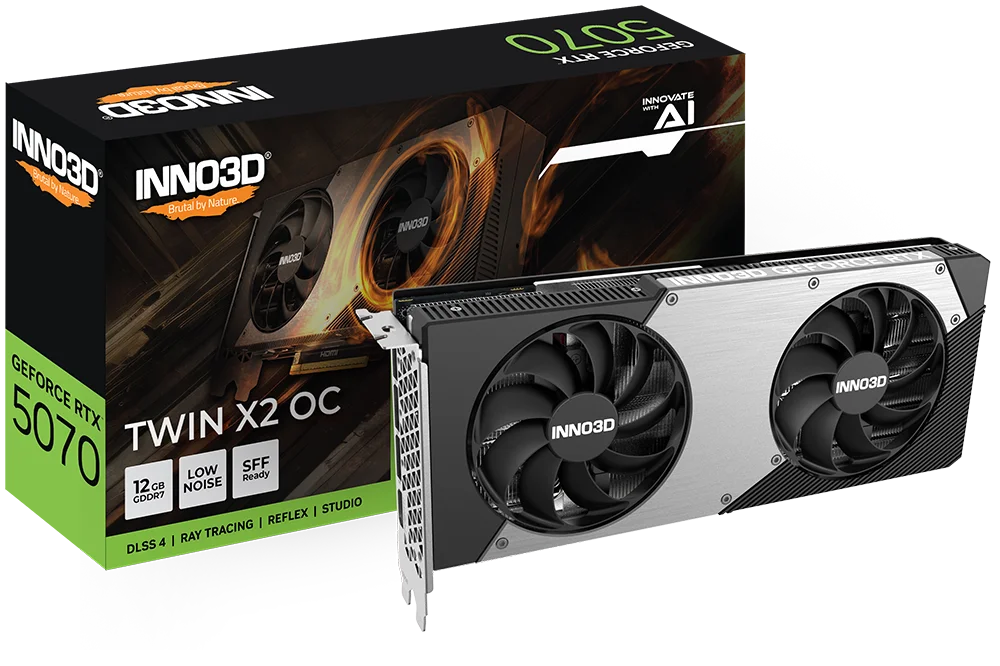 INNO3D GeForce RTX™ 5070 TWIN X2 12GB GDDR7 OC