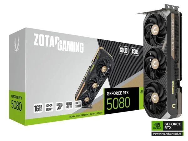 ZOTAC GAMING GeForce RTX 5080 SOLID CORE 16GB 256BIT GDDR7