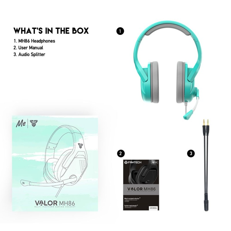 Fantech MH86 VALOR, Immersive Gaming Experience, Multiplatform Headset