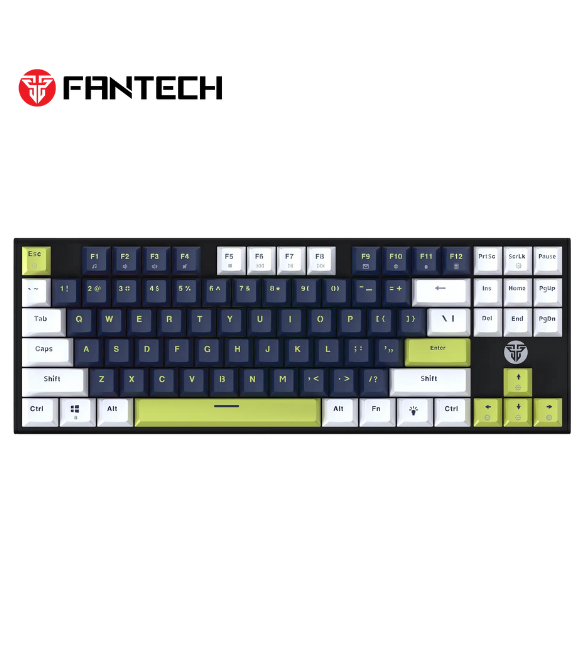 Fantech MORI Edition MK877S - ATOM87S, Pro Wired Mechanical Keyboard with RGB Lighting Blue