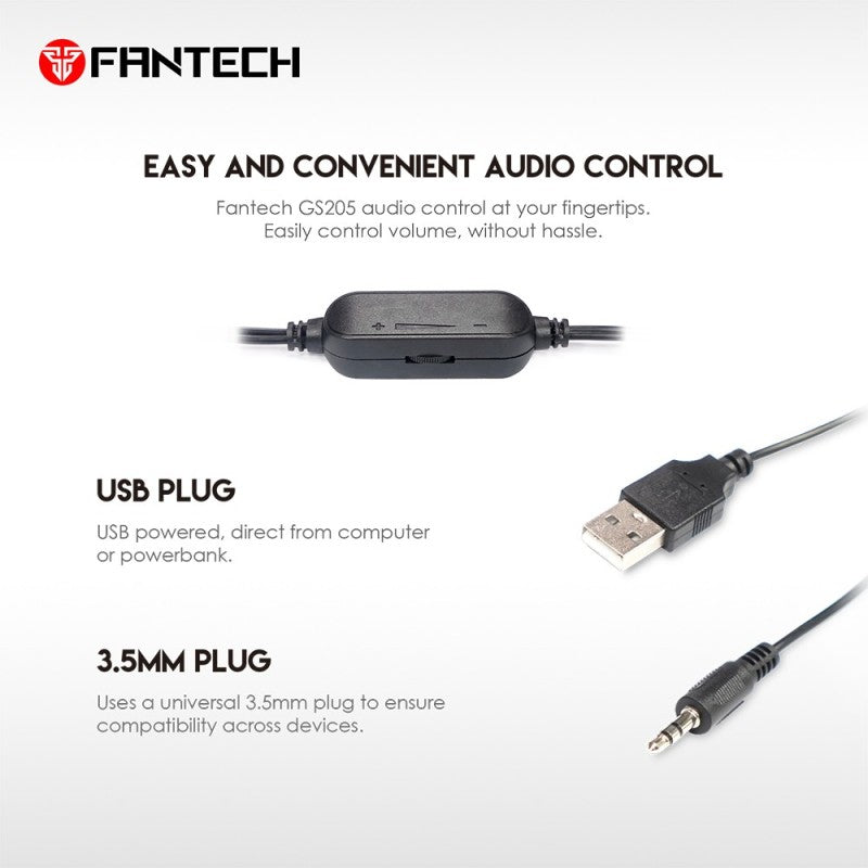 Fantech GS205 HELLSCREAM: USB Powered Gaming & Music Speaker with RGB Lighting