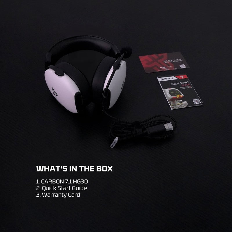 Fantech HG30 CARBON USB 7.1 Virtual surround sound Gaming Headset, Crystal-clear & Powerful Sound