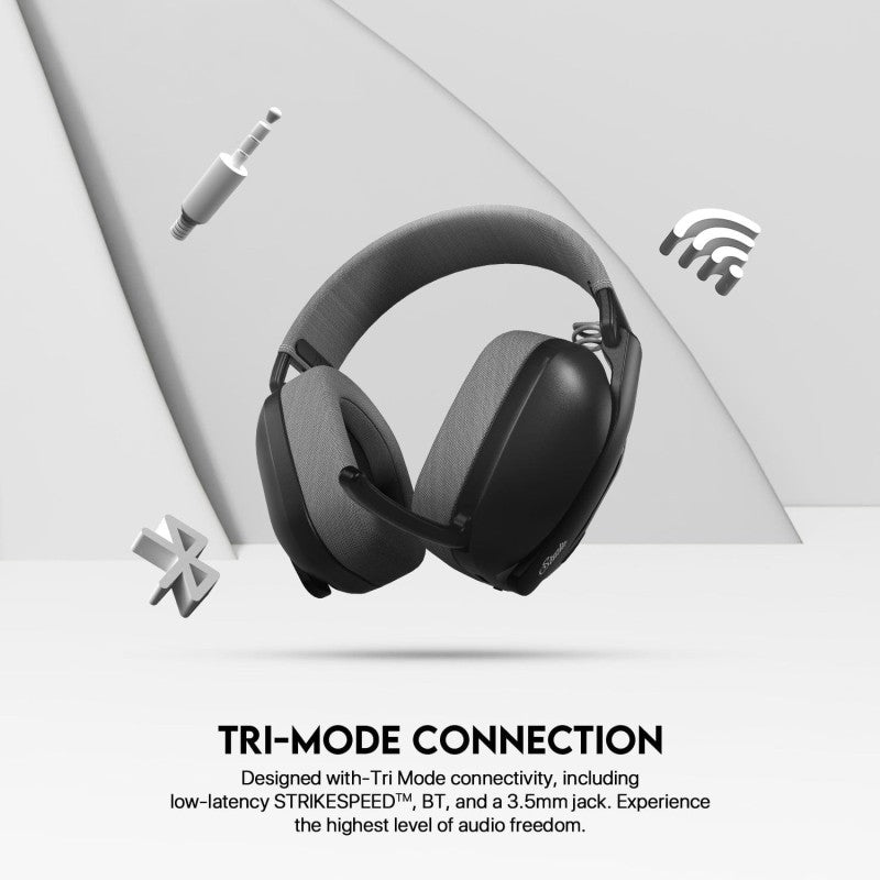 Fantech STUDIO WHG03 Tri Mode Bluetooth, Wired, USB Wireless Headset, up to 90 Hours Playback