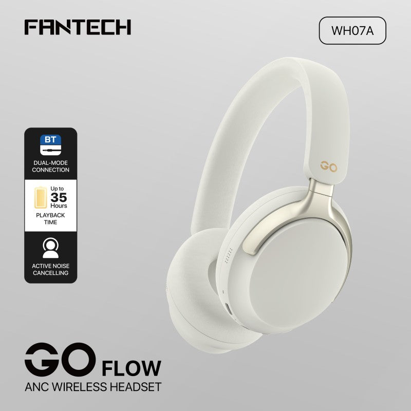 FANTECH WH07A GO VIBE: Bluetooth, -
Active Noise Cancelling (ANC) WIRELESS HEADSET