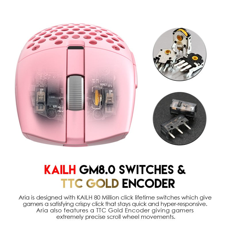 Fantech XD7 Aria GO Mouse, 3 Mode Connection Wired, Bluetooth & Wireless, 26000DPI, Ultra light weight, Built-in Battery