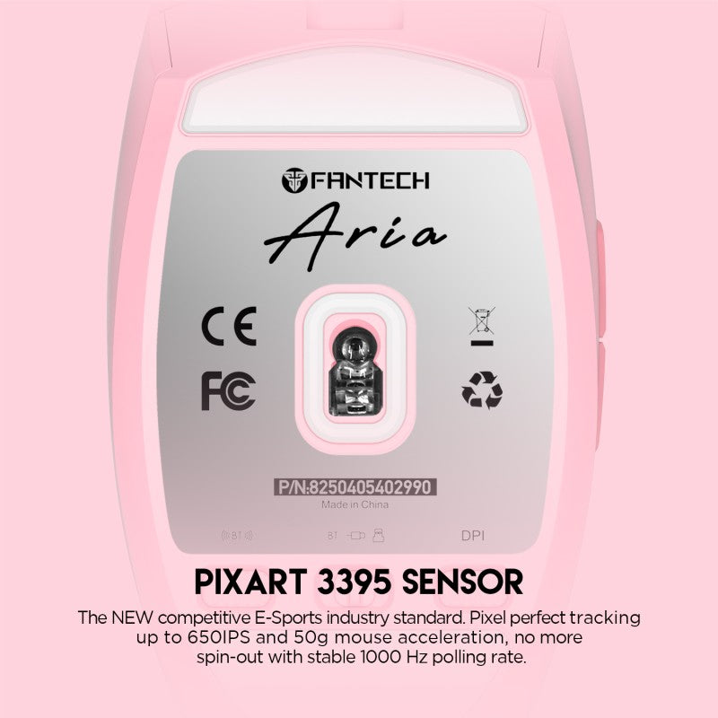 Fantech XD7 Aria GO Mouse, 3 Mode Connection Wired, Bluetooth & Wireless, 26000DPI, Ultra light weight, Built-in Battery