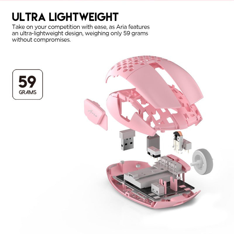 Fantech XD7 Aria GO Mouse, 3 Mode Connection Wired, Bluetooth & Wireless, 26000DPI, Ultra light weight, Built-in Battery