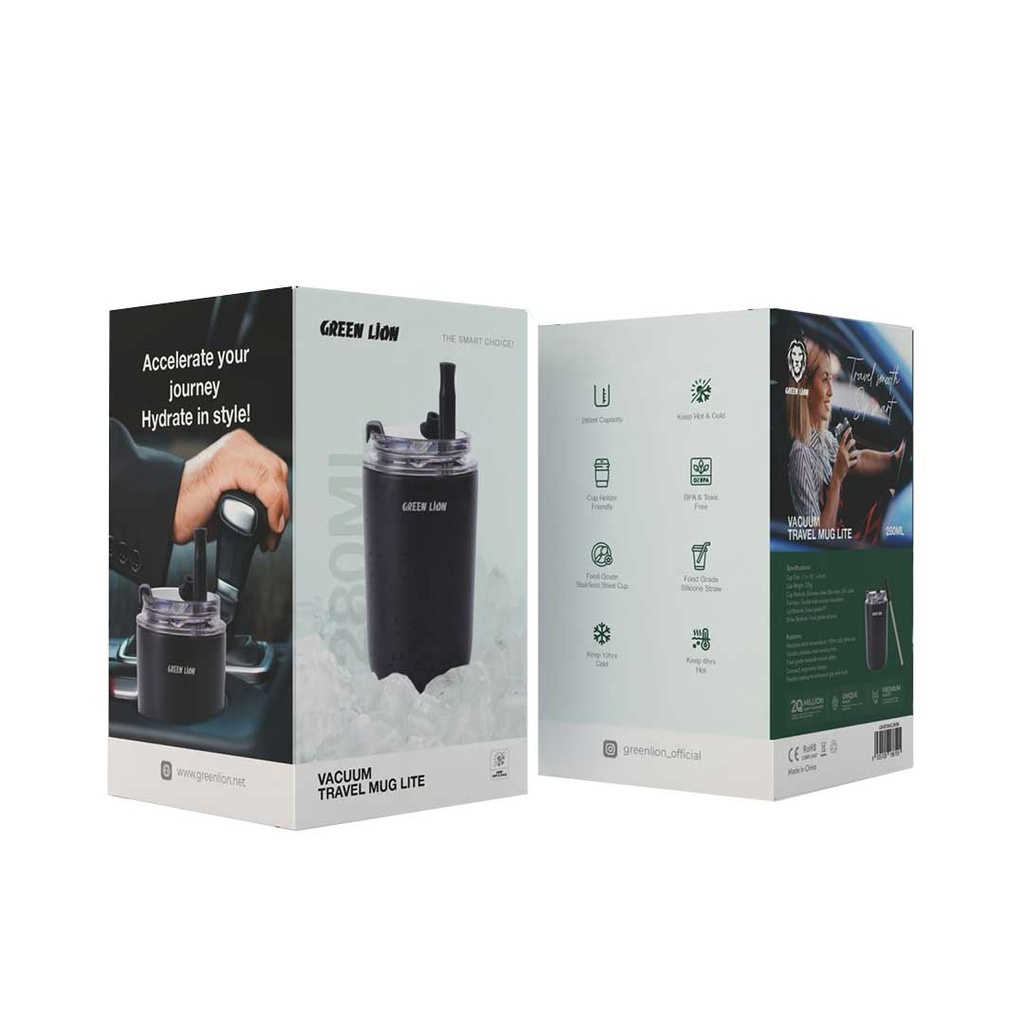 Green Lion Vacuum Travel Mug Lite - 280 ML