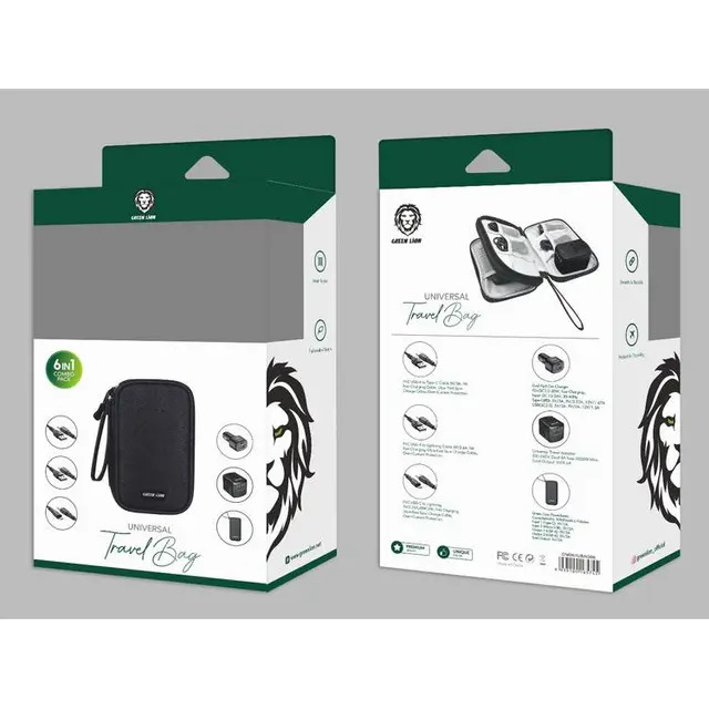 GREEN LION 6 In 1 Universal Travel Bag - Black