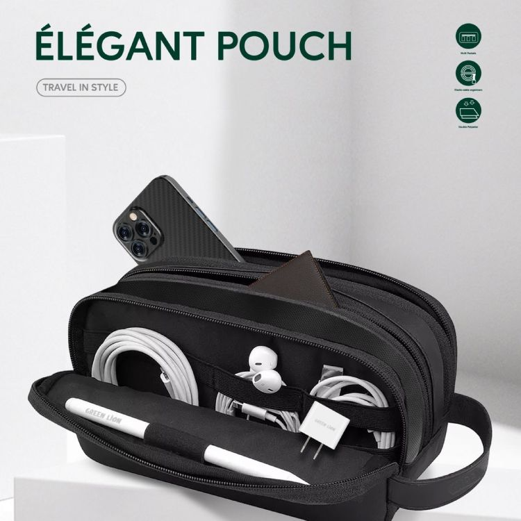 Green Lion Elegant Pouch - Easy for Carrying Suitable for Outdoor Business Office School