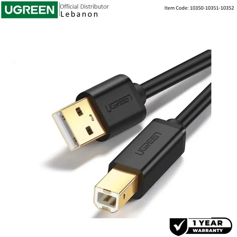 UGREEN Super Speed Cable Printer USB-A to USB-B, Available in 1.5M - US135 10350