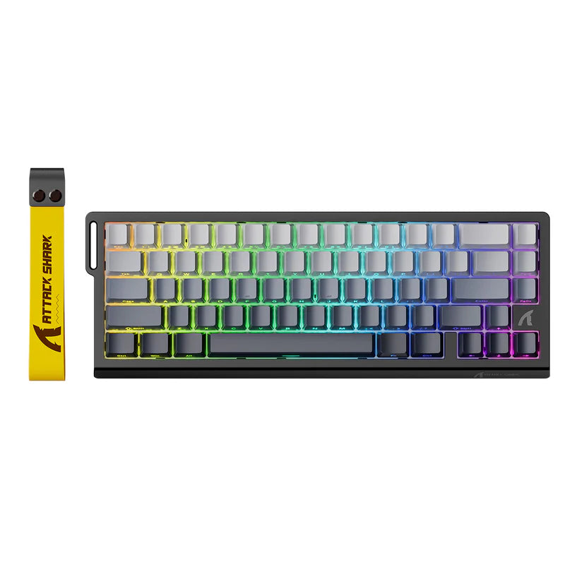 Attack Shark X68 HE Mechanical Keyboard – 66 Keys, Wired RGB, 8KHz Magnetic Switches, Rapid Trigger, Adjustable Actuation, RT/MT/DKS, Moon Night