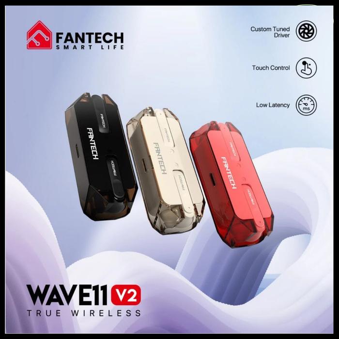 Fantech TWS Wave 11, Bluetooth, Wireless Earbuds compatible with android and iOs - TW11V2