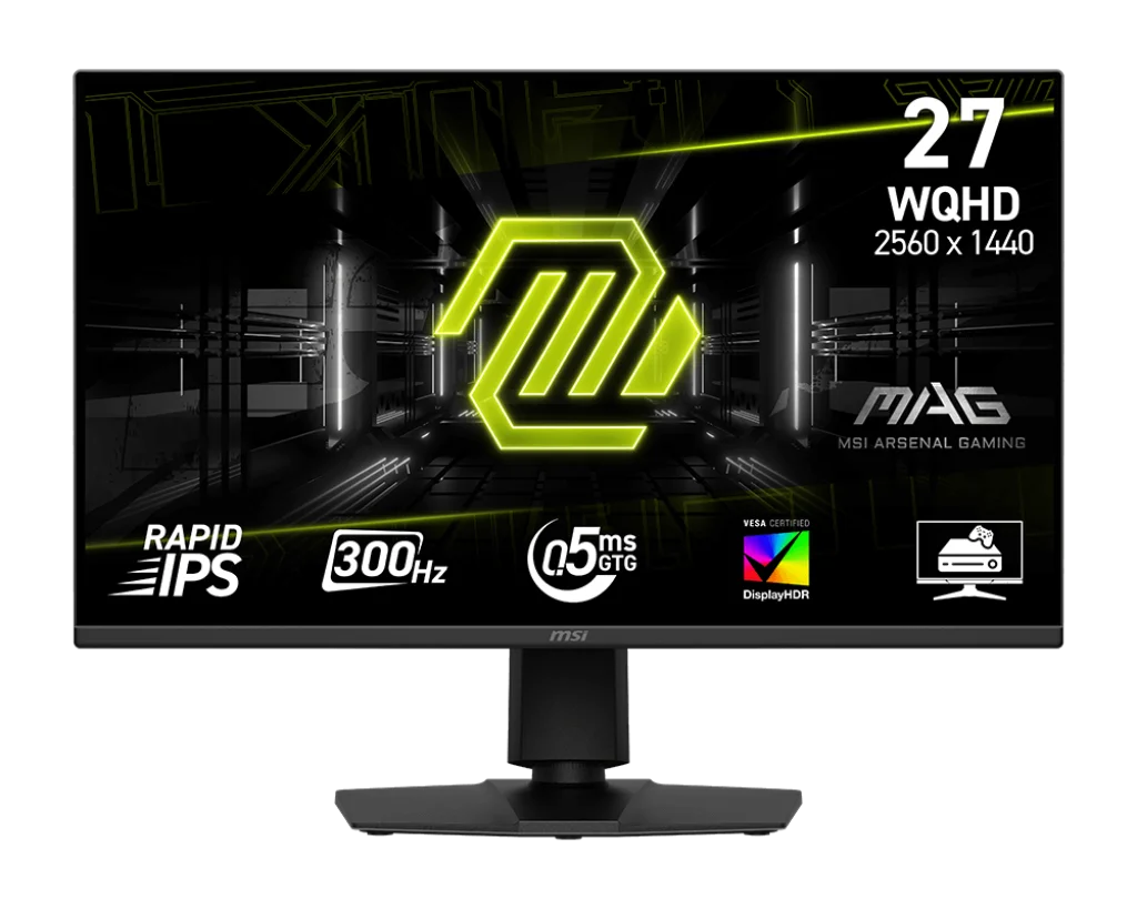 MSI MAG 275QPF X30 27″ 2K Gaming Monitor, 2560 x 1440 (WQHD), 0.5ms Response Time, 300Hz, Display Port, HDMI, BLACK