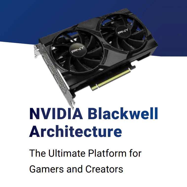 PNY GeForce RTX™ 5060 8GB Dual Fan Graphics Card With NVIDIA Blackwell, DLSS 4, 3840 CUDA Cores, GDDR7 8GB, PCIe Gen 5, 4K/8K Multi-Screen, NVIDIA Studio & Reflex