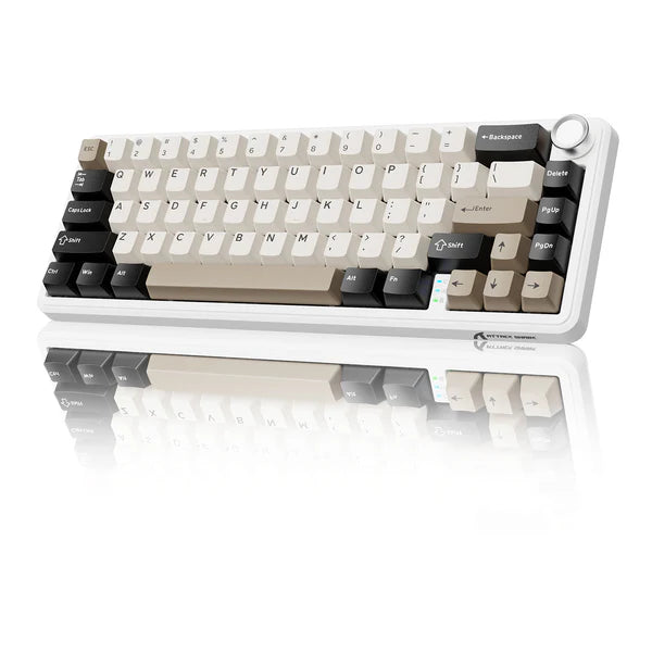 ATTACK SHARK X66 Wireless Mechanical Keyboard with Side Printed PBT Keycaps|CHEESEWHITE|