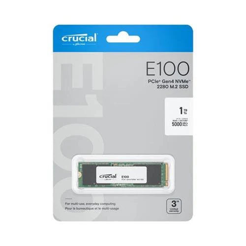Crucial E100 1TB SSD M.2 2280 PCIe NVMe Gen4