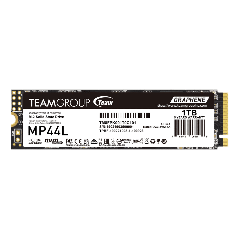 NVME TEAMGROUP M.2-2280 PCI-E Gen4x4 MP44L 1TB