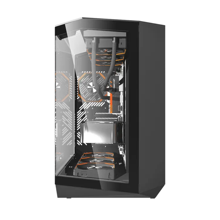 DarkFlash DY470 ATX PC Case BLACK With 4  ARGB Fans inf 34