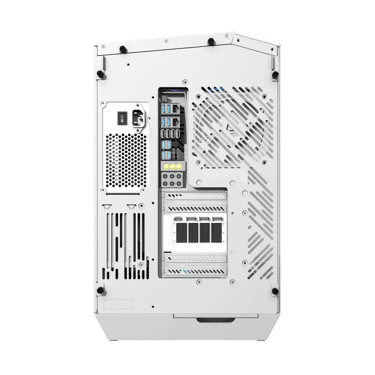 DarkFlash DY470 ATX PC Case, WHITE With 4 ARGB Fans inf 34