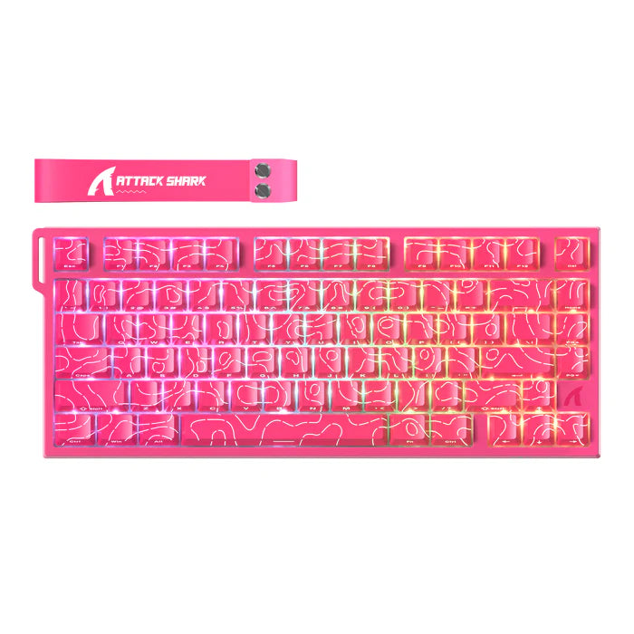 ATTACK SHARK R82 HE Rapid Trigger Wired Keyboard Magnetic Switch - pink contour