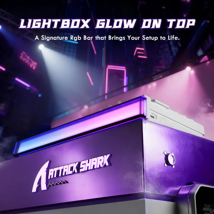 ATTACK SHARK R85 HE Rapid Trigger rgb wired mechanical Keyboard Magnetic Switch with Custom Lightbox - white contour