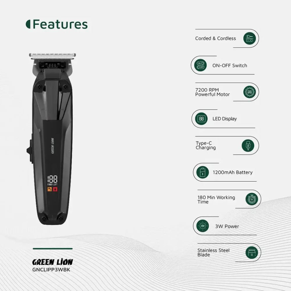 Green Lion Clip Master Professional Hair Clipper