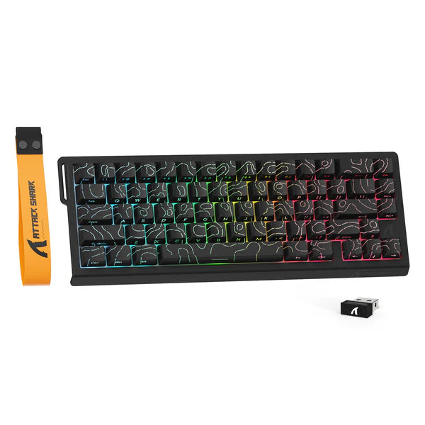 ATTACK SHARK X68 PRO HE MAGNETIC TRI MODE RGB MECHANICAL KB BLK