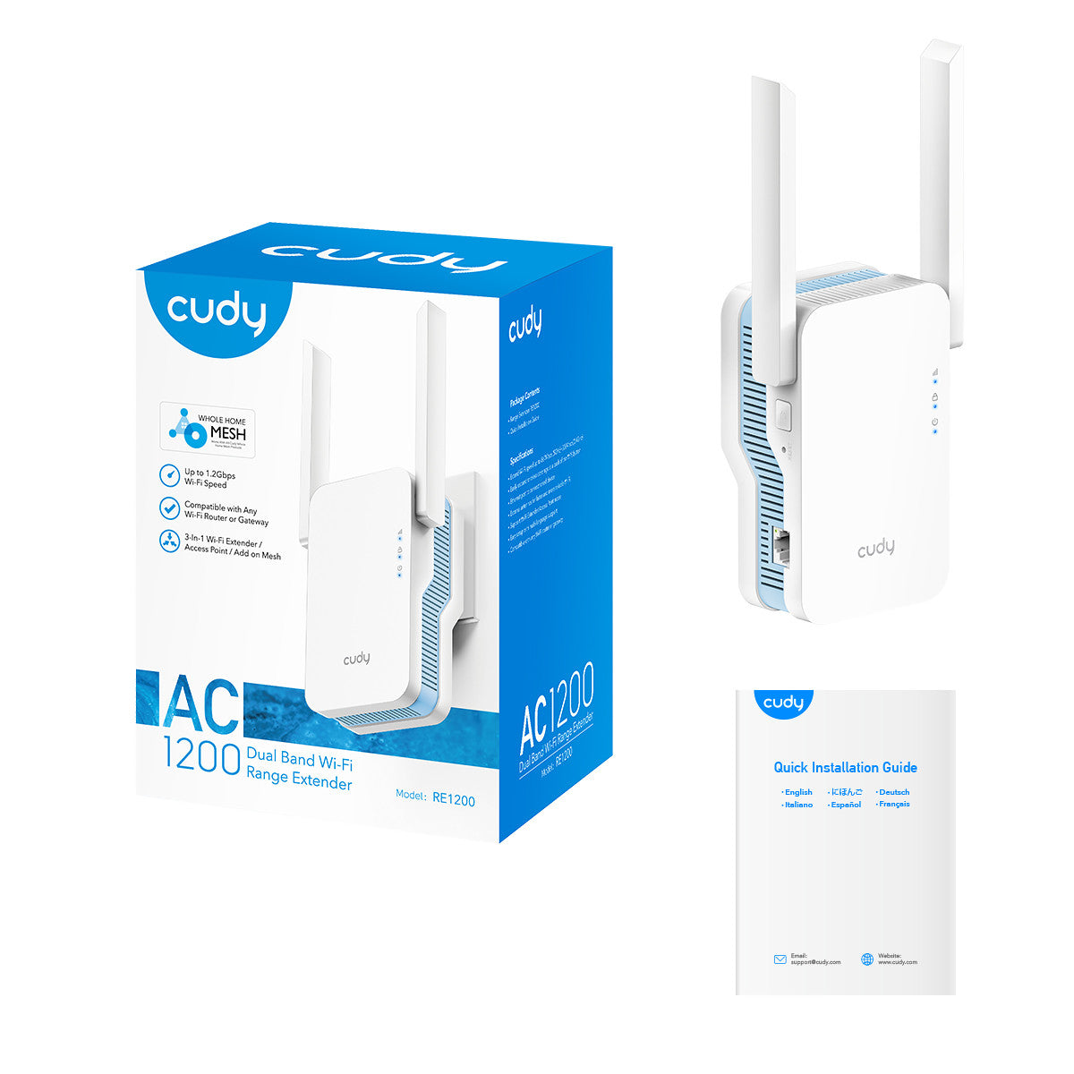 Cudy AC1200 Wi-Fi Mesh Repeater | RE1200