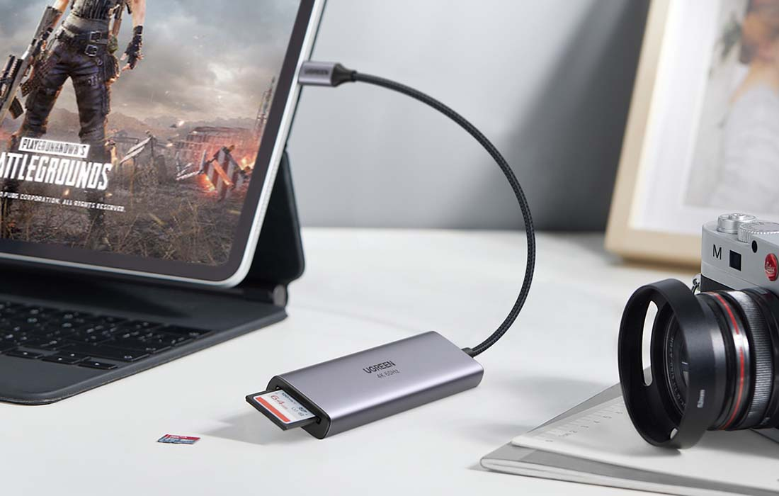 5-in-1 Adapter UGREEN CM511 USB-C Hub to 3x USB3.0 + HDMI + TF / SD (Gray)