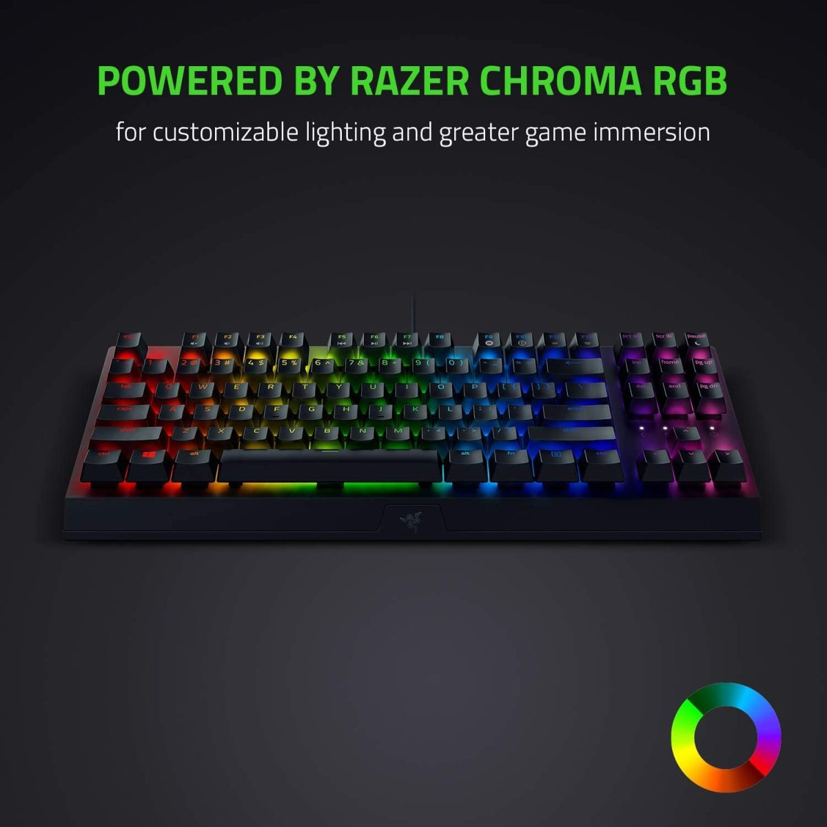 Razer Blackwidow V3 Tenkeyless – Mechanical Gaming Keyboard (Yellow Switch)- Black