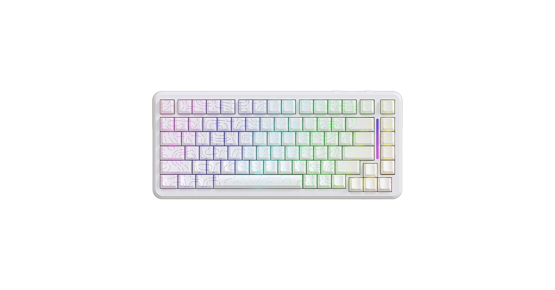 Attack Shark X82PRO HE Wireless Gaming Keyboard – Magnetic Switch, Black Contours, Rapid Trigger, Tri-Mode, Hot-Swap, RGB Backlight, 8000Hz Wired Polling|WHITE